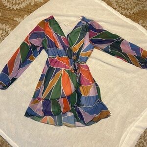 Peach Love color block dress size small